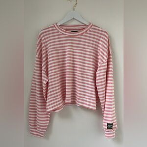 Daily Drills Pink and White Striped Set